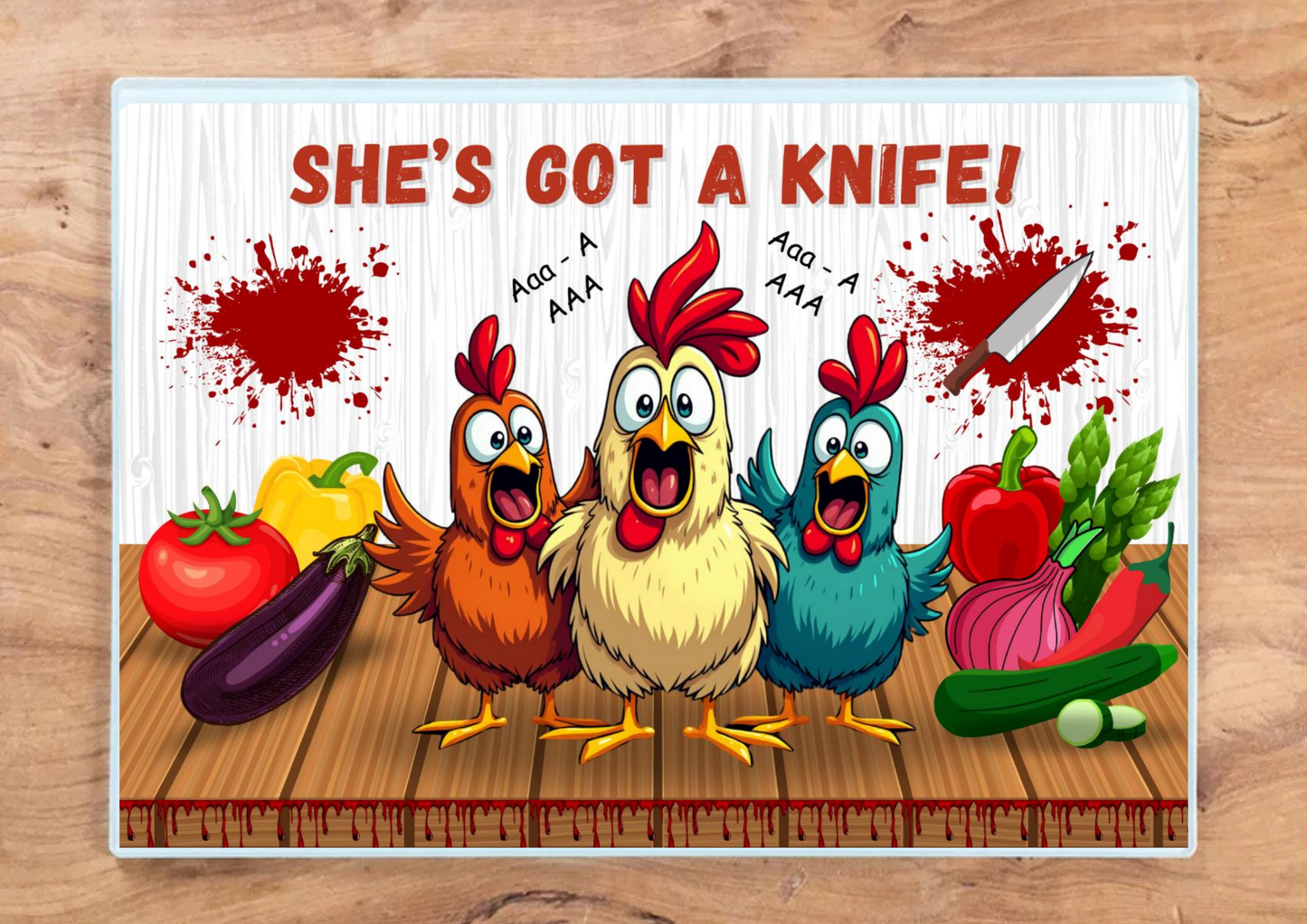 She's Got a Knife Cutting Board