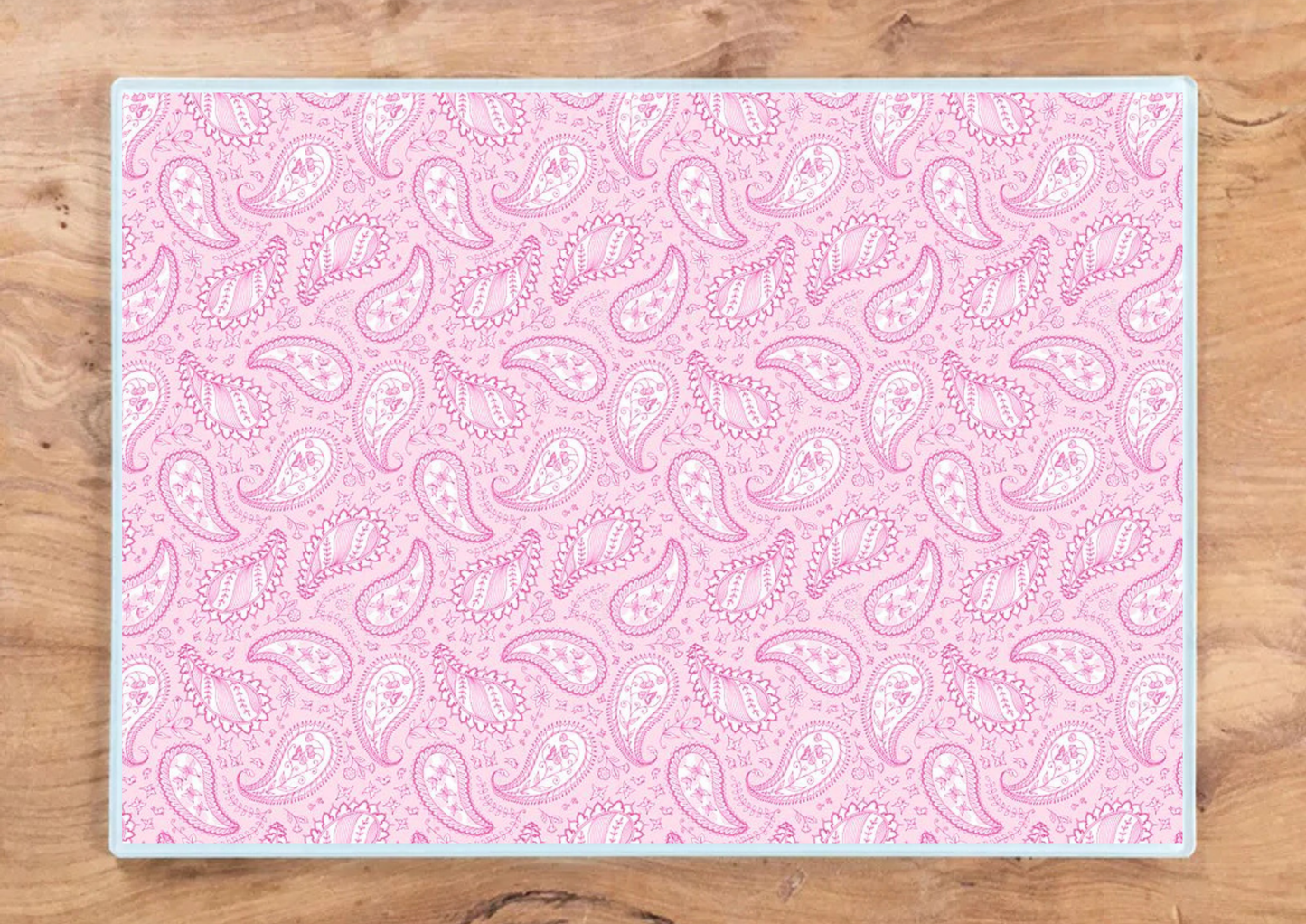 Pink Feathers Cutting Board