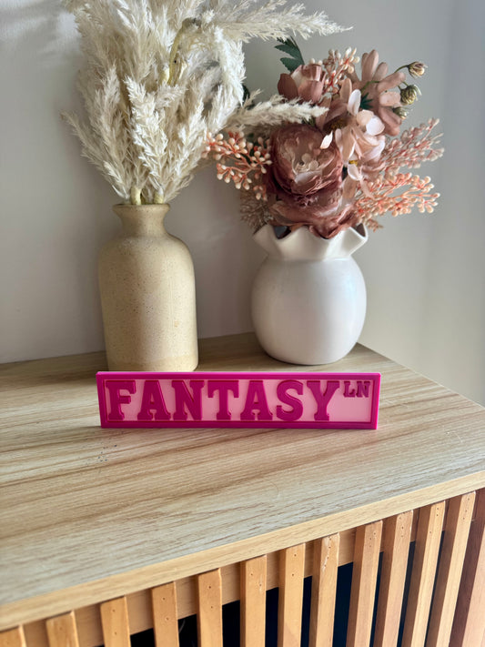 Fantasy Bookshelf Sign