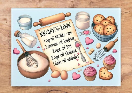 Recipe for Love Cutting Board