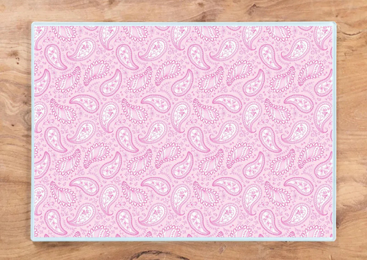 Pink Feathers Cutting Board