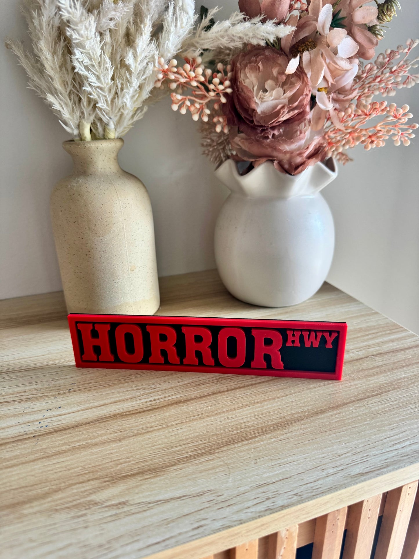 Horror Bookshelf Sign